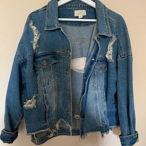 CATION TO THE WIND Oversized denim jacket
